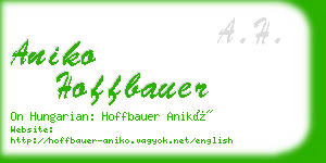 aniko hoffbauer business card